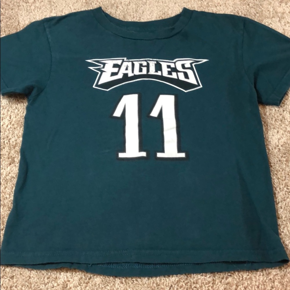 Carson Wentz Eagles T-Shirt, Kids Size Large 7/6x